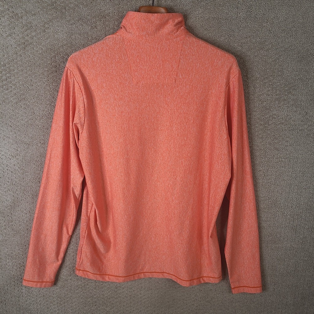 Desales‎ Colts Pullover Mens M Orange 1/4 Zip Antigua HS Soccer Shirt Stretch - Picture 8 of 11
